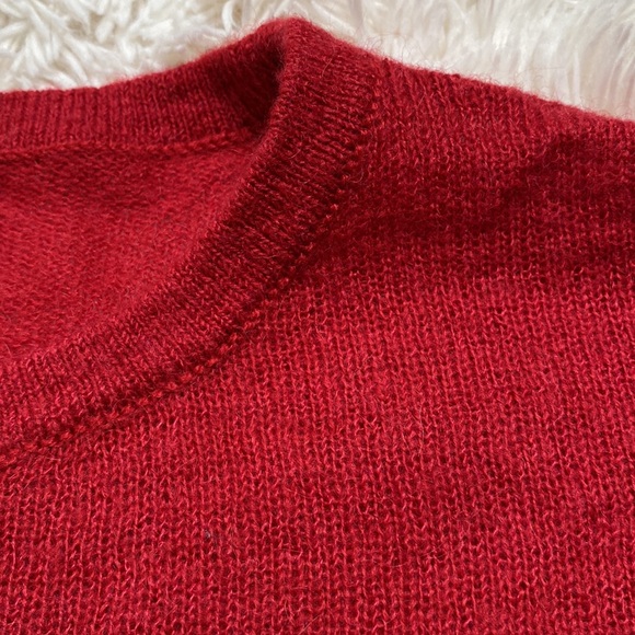 Loft Sparkle Pop Shine Embroidered Sweater 💗 Red & Gold - Picture 14 of 16